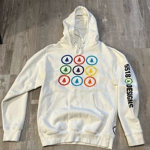 White Hood Sweatshirt.